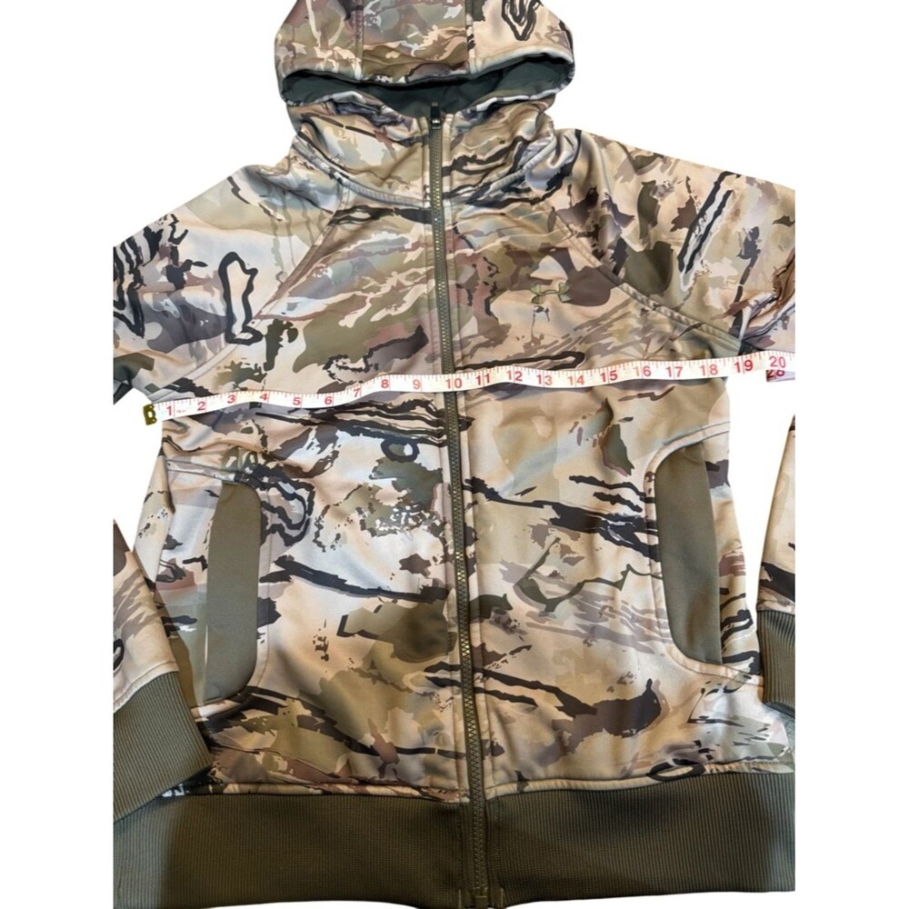 Under Armour Women's Camo Full-Zip Hoodie Jacket | Barren Camo/Tan Size Small - Picture 3 of 11